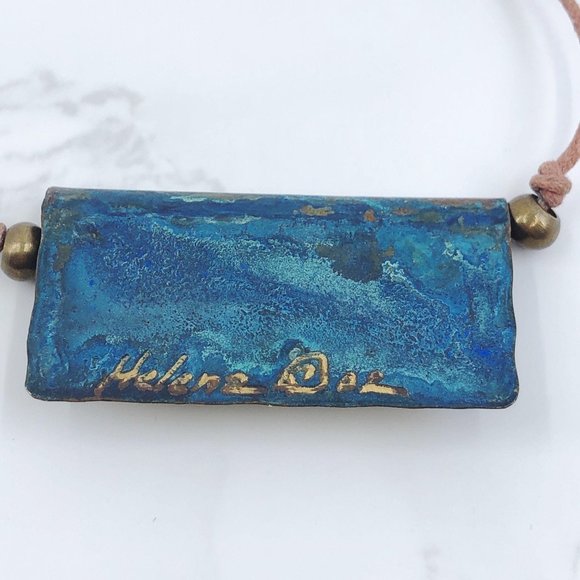 Artisan Hand Made Copper and Brass Necklace - Picture 10 of 13